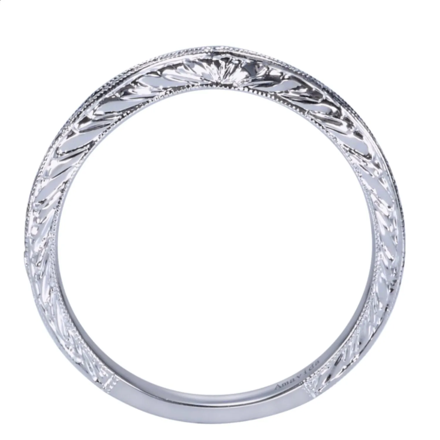 Gabriel & Co. "Kirie" Curved Diamond Wedding Band