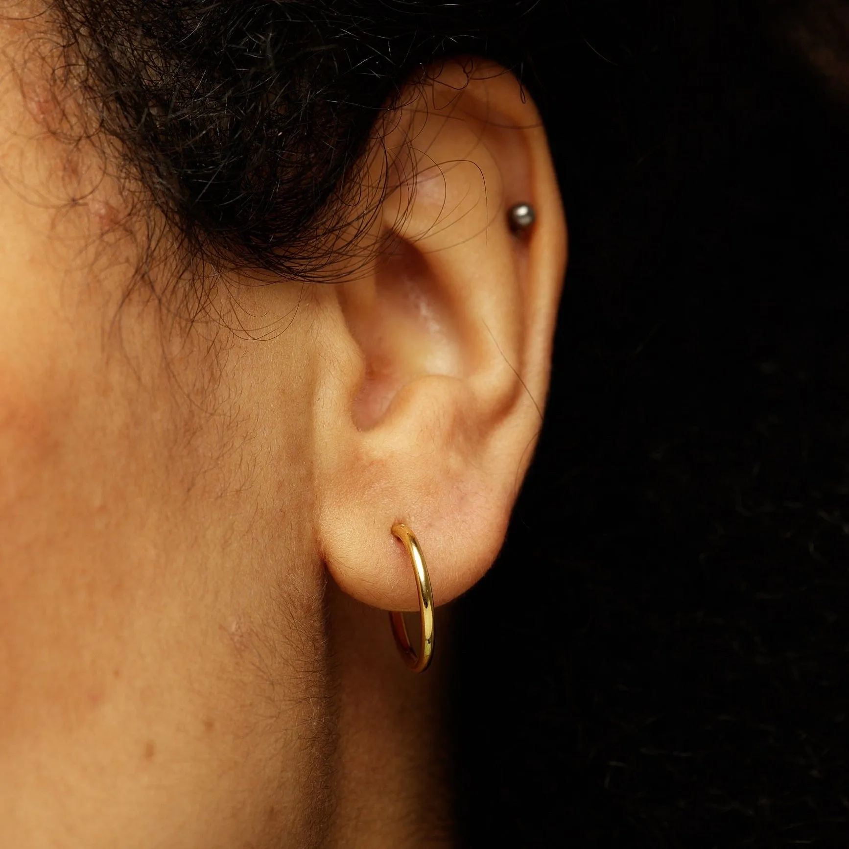 Gold Plated Classic Hoop Earrings