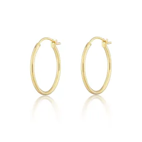 Gold Plated Classic Hoop Earrings