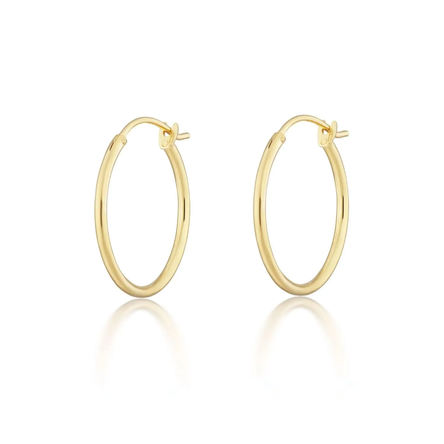 Gold Plated Classic Hoop Earrings