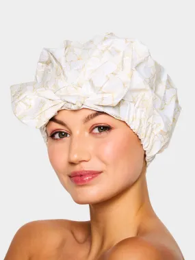 Golden Bloom Shower Cap