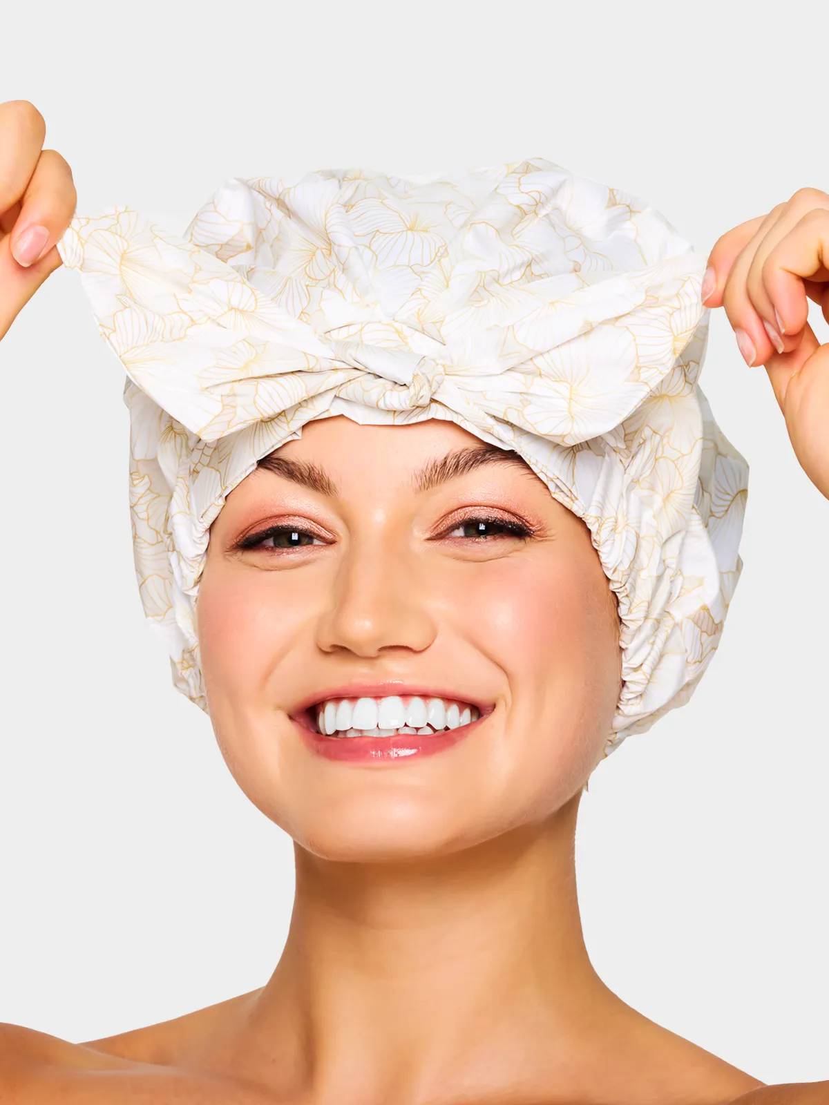 Golden Bloom Shower Cap