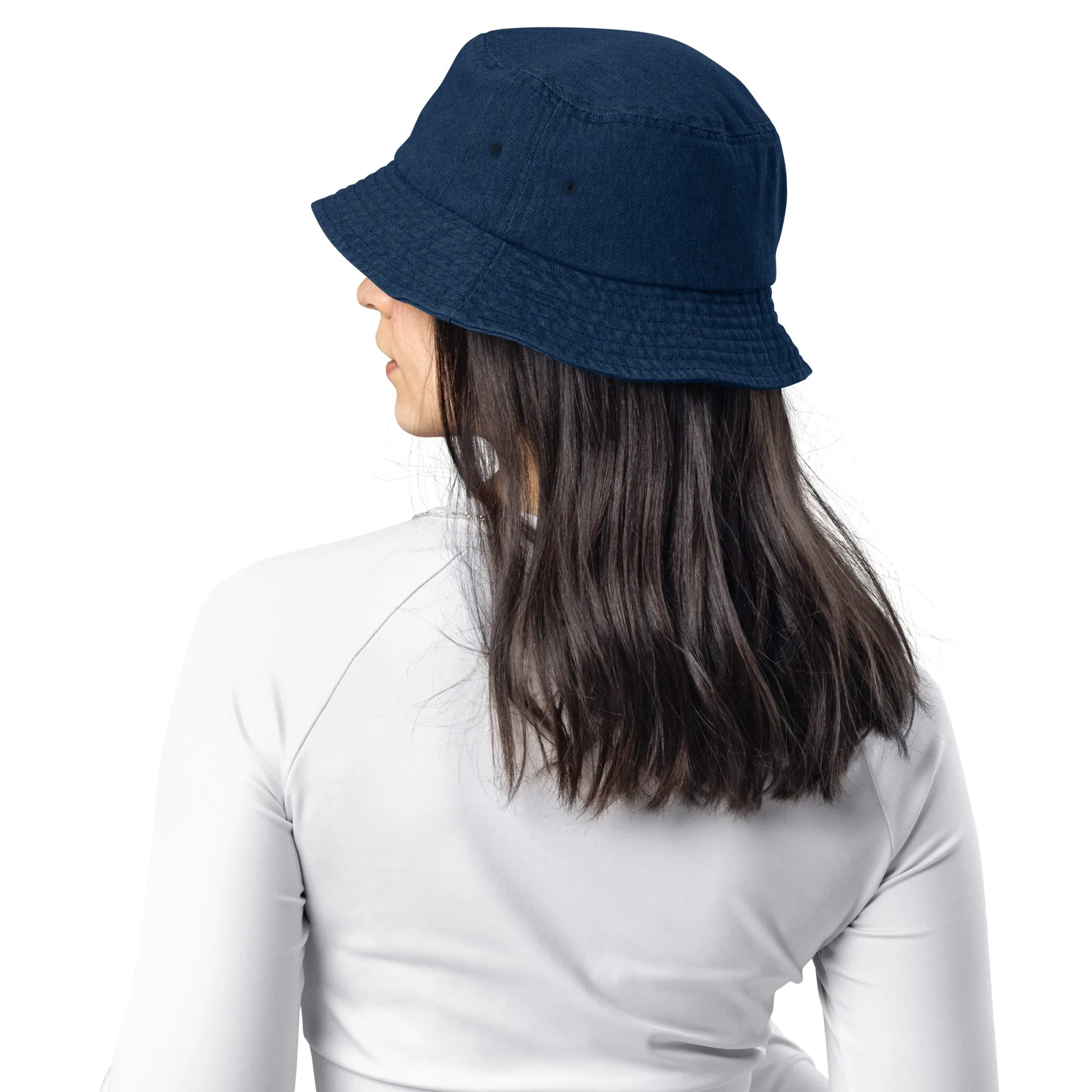 Grumpy shag Denim bucket hat