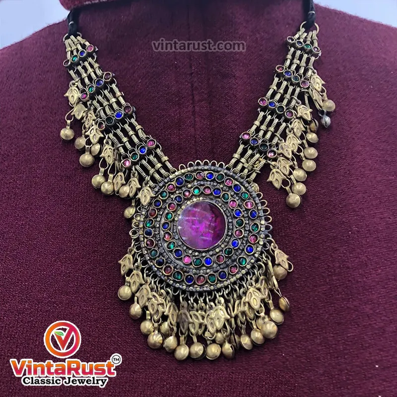 Handmade Tribal Heavily Embellished Necklace