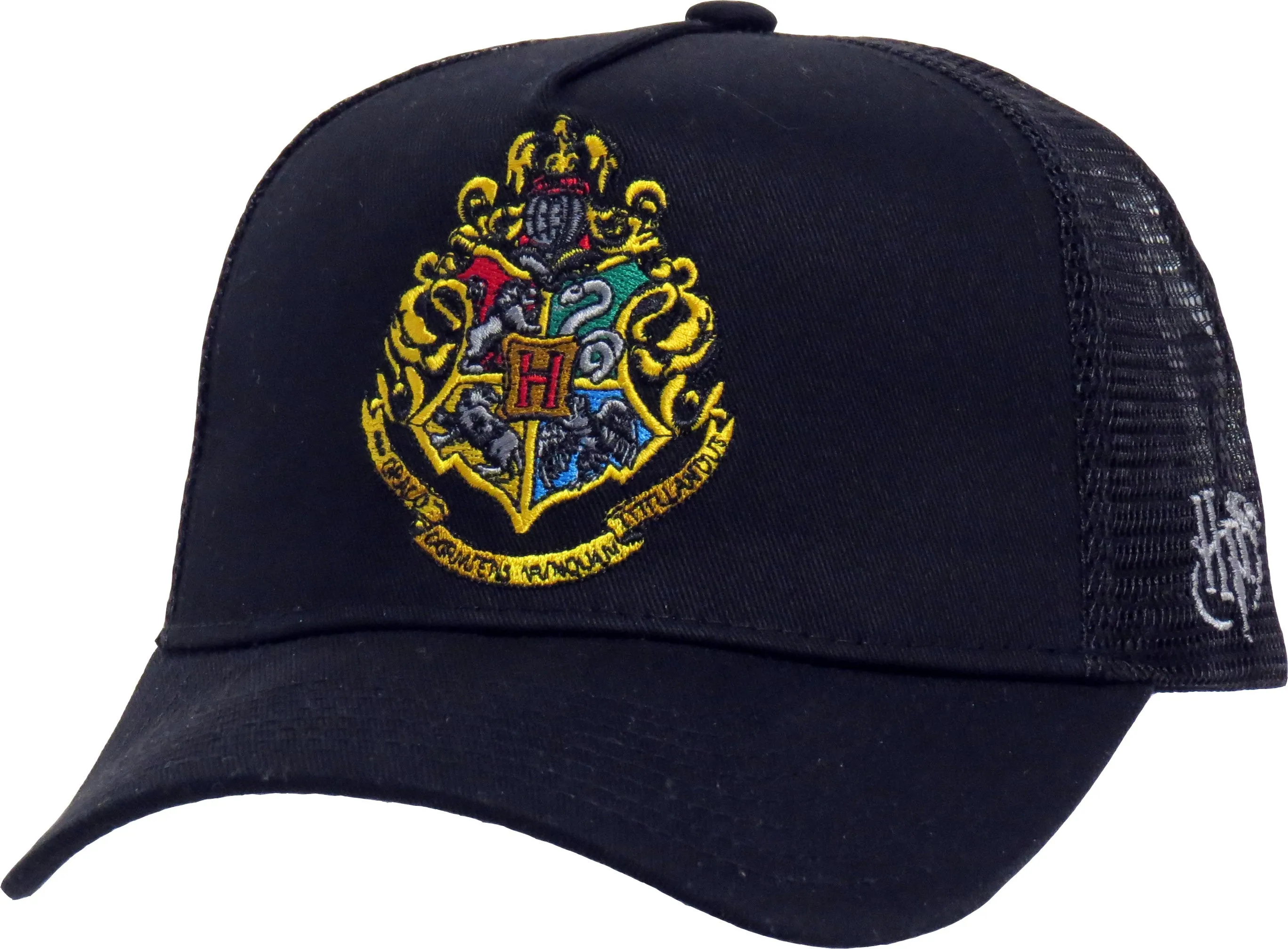 Harry Potter Hogwarts Black Trucker Cap