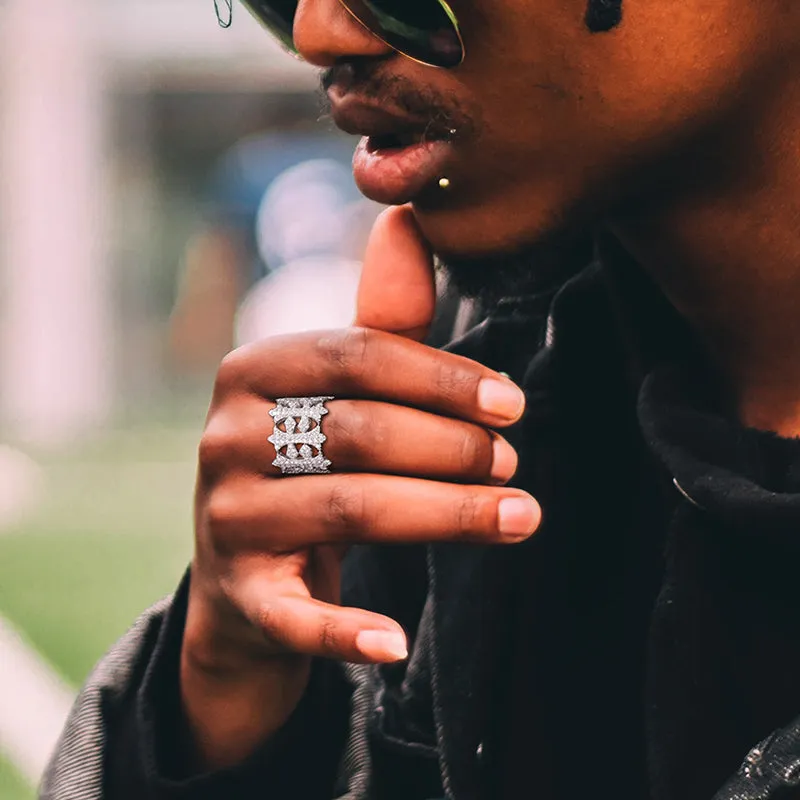 Iced out Cross Ring