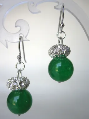 Imperial Green Color Jade Earrings