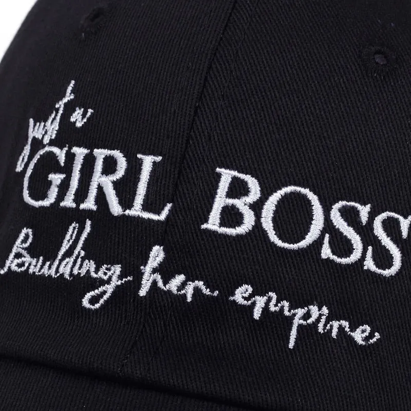 Just a GIRLS BOSS Building Her Empire Letter Embroidery Baseball Cap