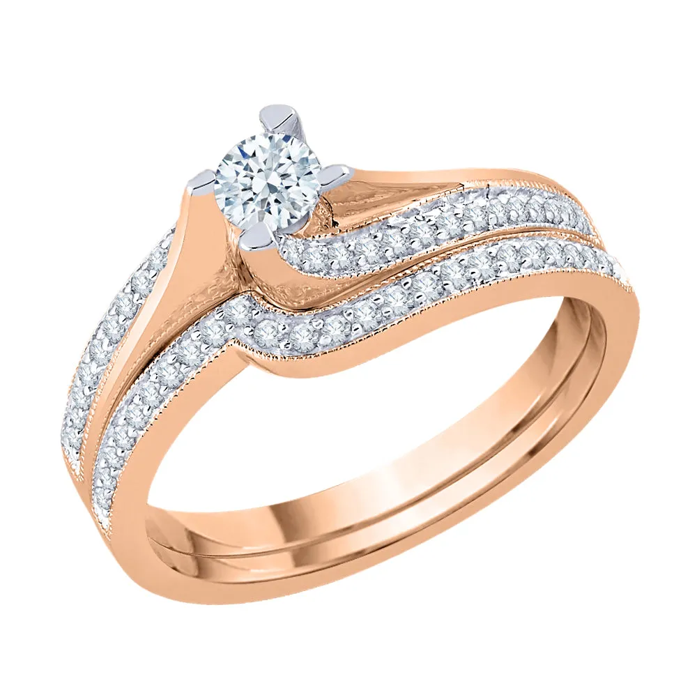 KATARINA 1/3 cttw Lab Grown Diamond Bridal Ring in 14K Gold