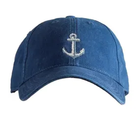 Kid's Needlepoint Hat - Anchor on Navy