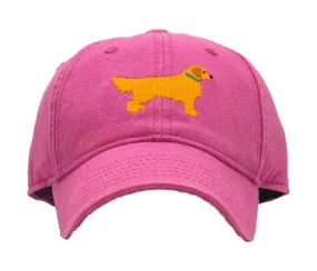 Kid's Needlepoint Hat - Pink Retriever