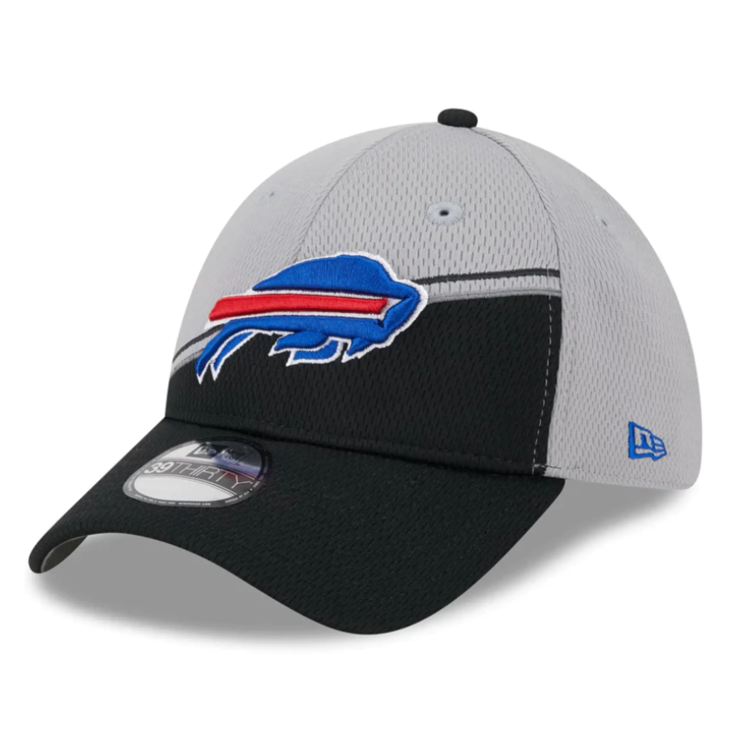 Kids New Era Bills Gray/Black 2023 Sideline 39THIRTY Hat