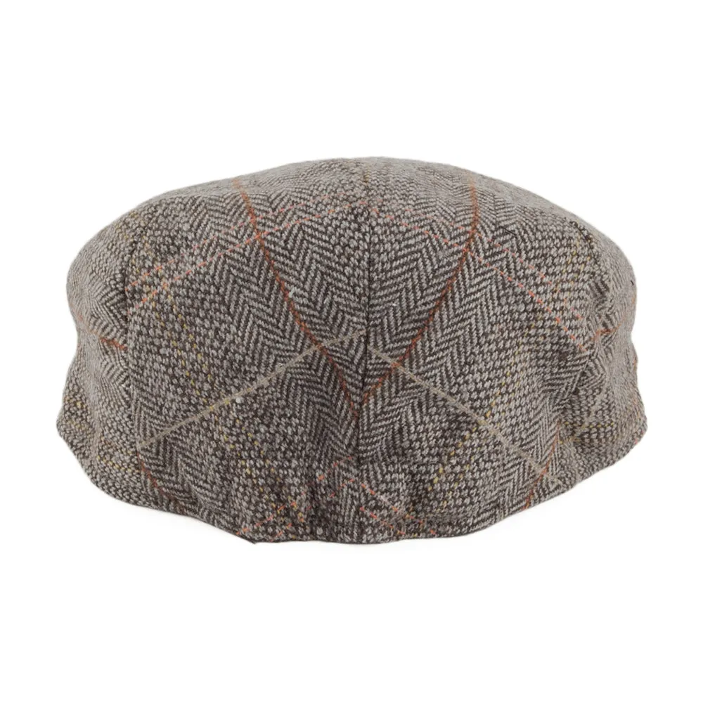 Kids Tweed Flat Cap - Brown-Grey