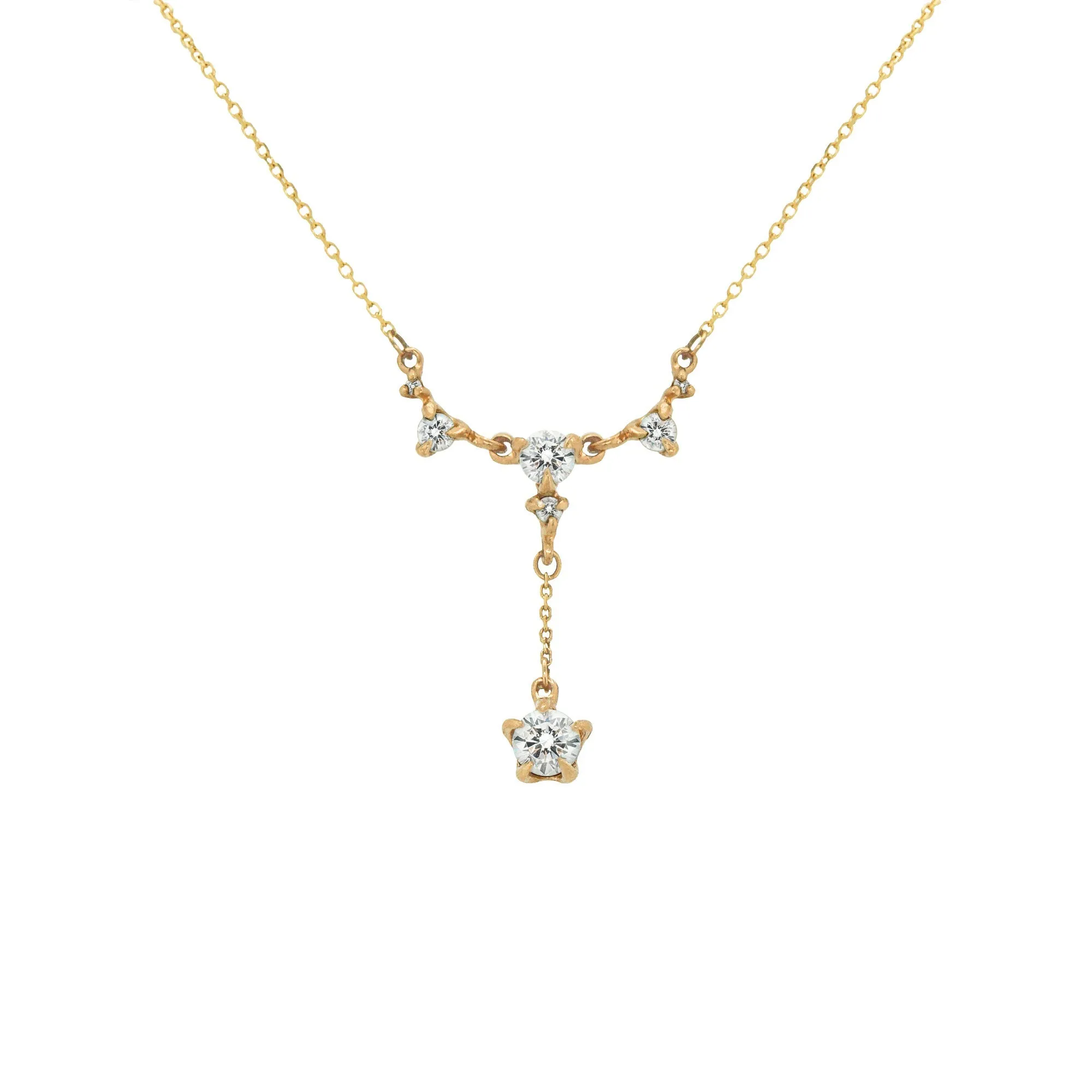 Lab Grown Brilliant Diamond Lune Palace Necklace