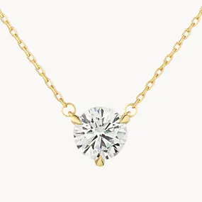 Laboratory-Grown Diamond 0.75ct Round Necklace in 10k Gold