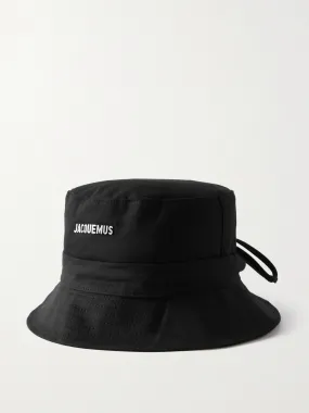 Le Bob embellished cotton-canvas bucket hat