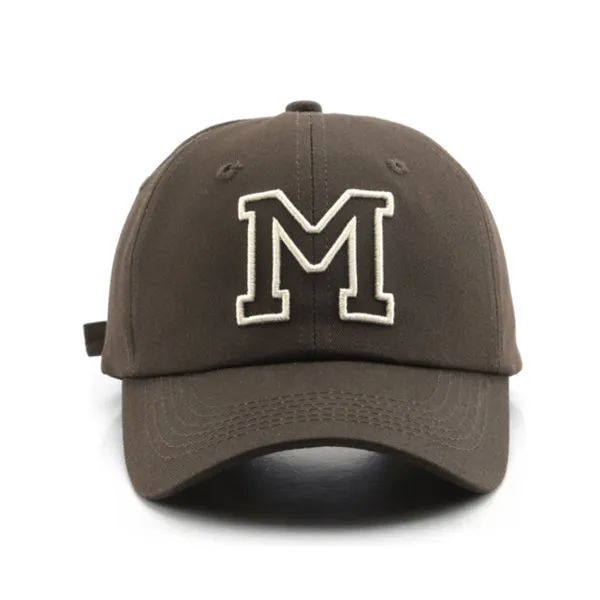 Letter M Coffee Adjustable Baseball Cap M字母咖啡色可調節棒球帽 KCHT2363