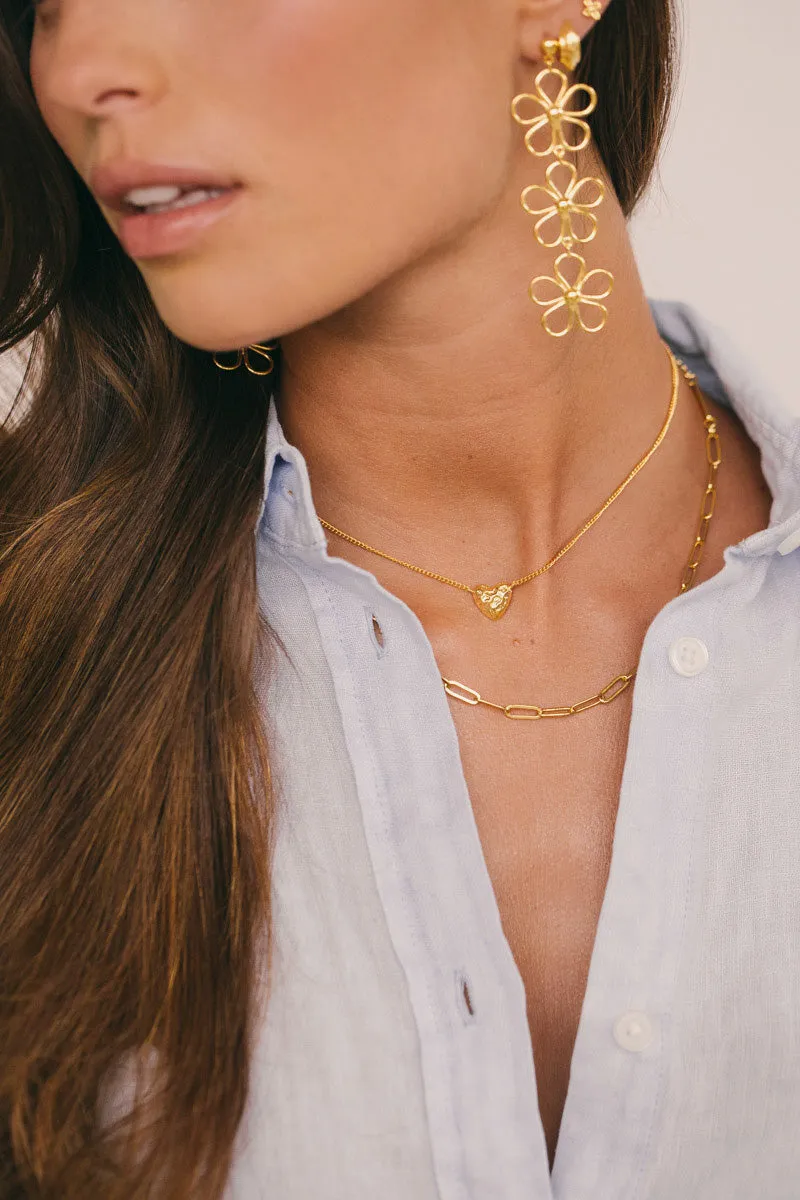 Love Necklace Gold Plated