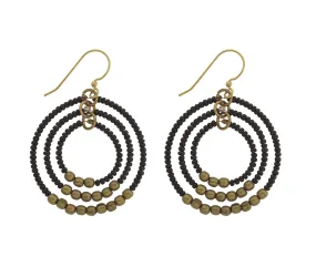 <br> Gyroscope Earring <br> Black