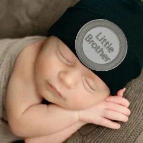 lybean BLACK Little Brother Newborn Boy Hospital Hat - Newborn Boy Hospital Hat