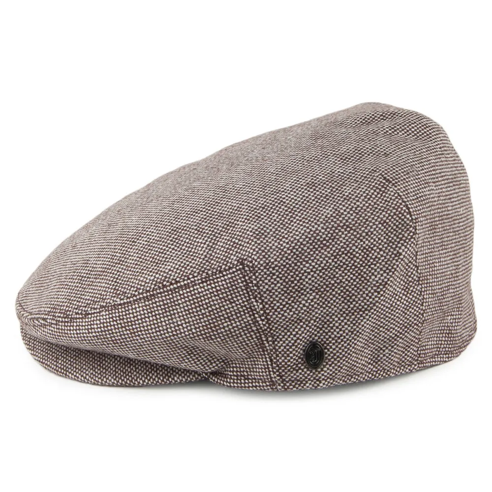 Marl Tweed Flat Cap - Brown