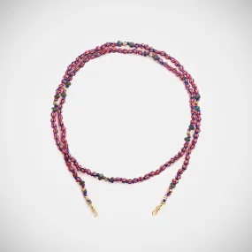 Mauli beads ghana black & pink 73cm