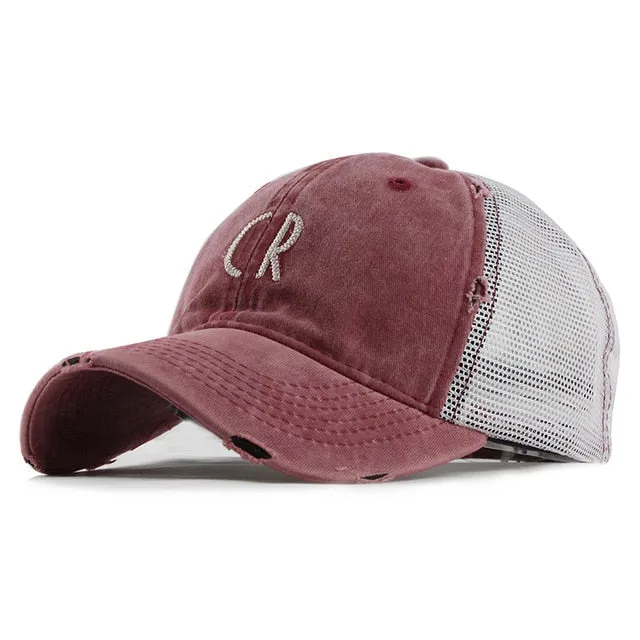 Mesh Baseball Fitted Cap Snapback Baseball Cap