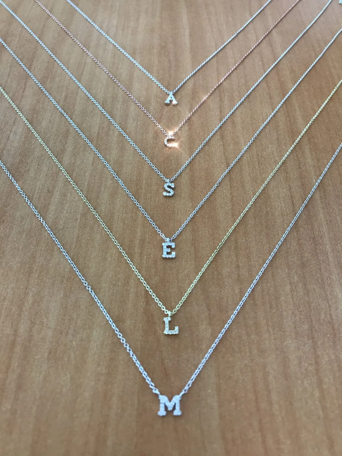 Mini Diamond Initial "L" Necklace - BJ1N5756