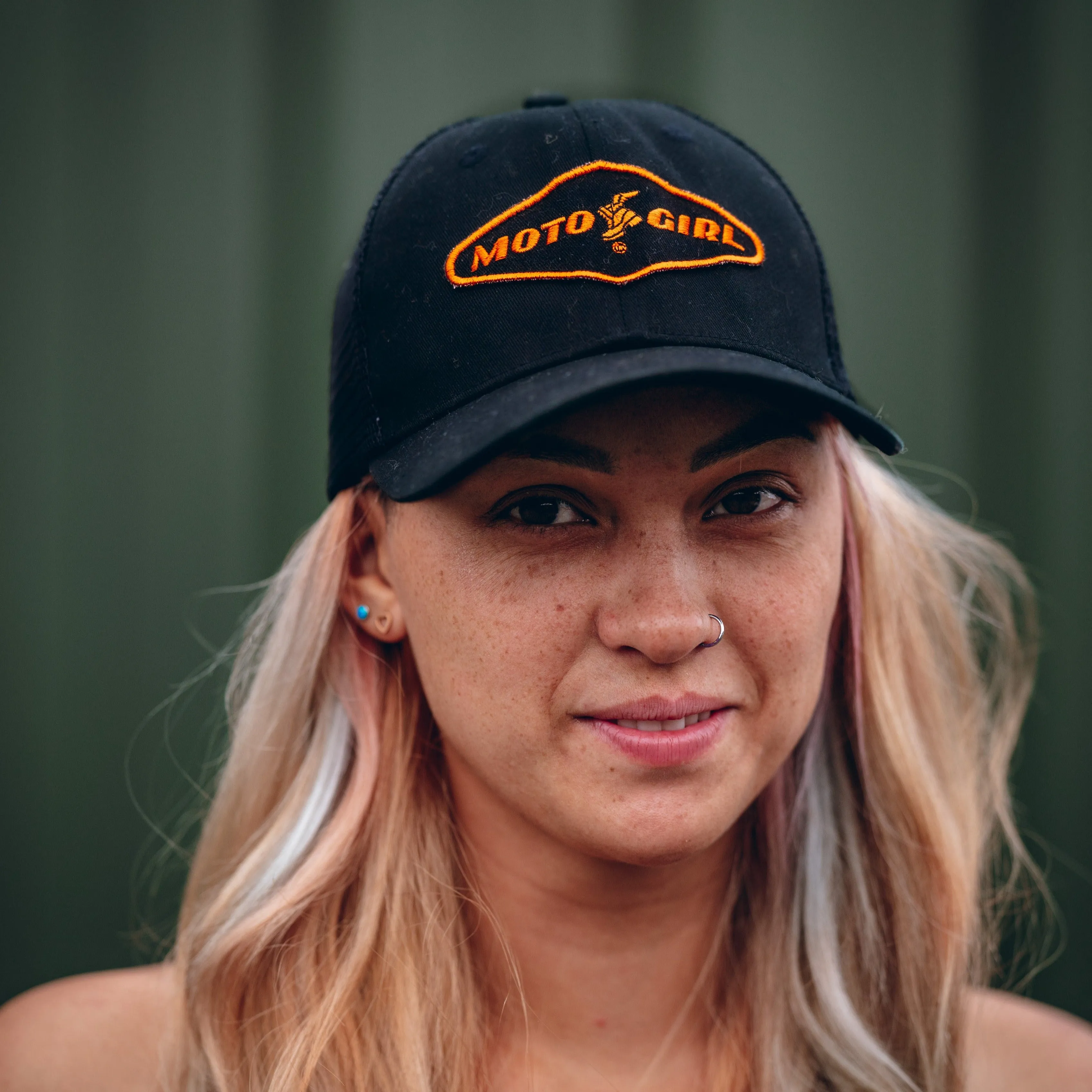 MotoGirl Patch Mesh Cap