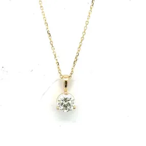 Mountz Collection .52CT Solitaire Pendant in 14K Yellow Gold