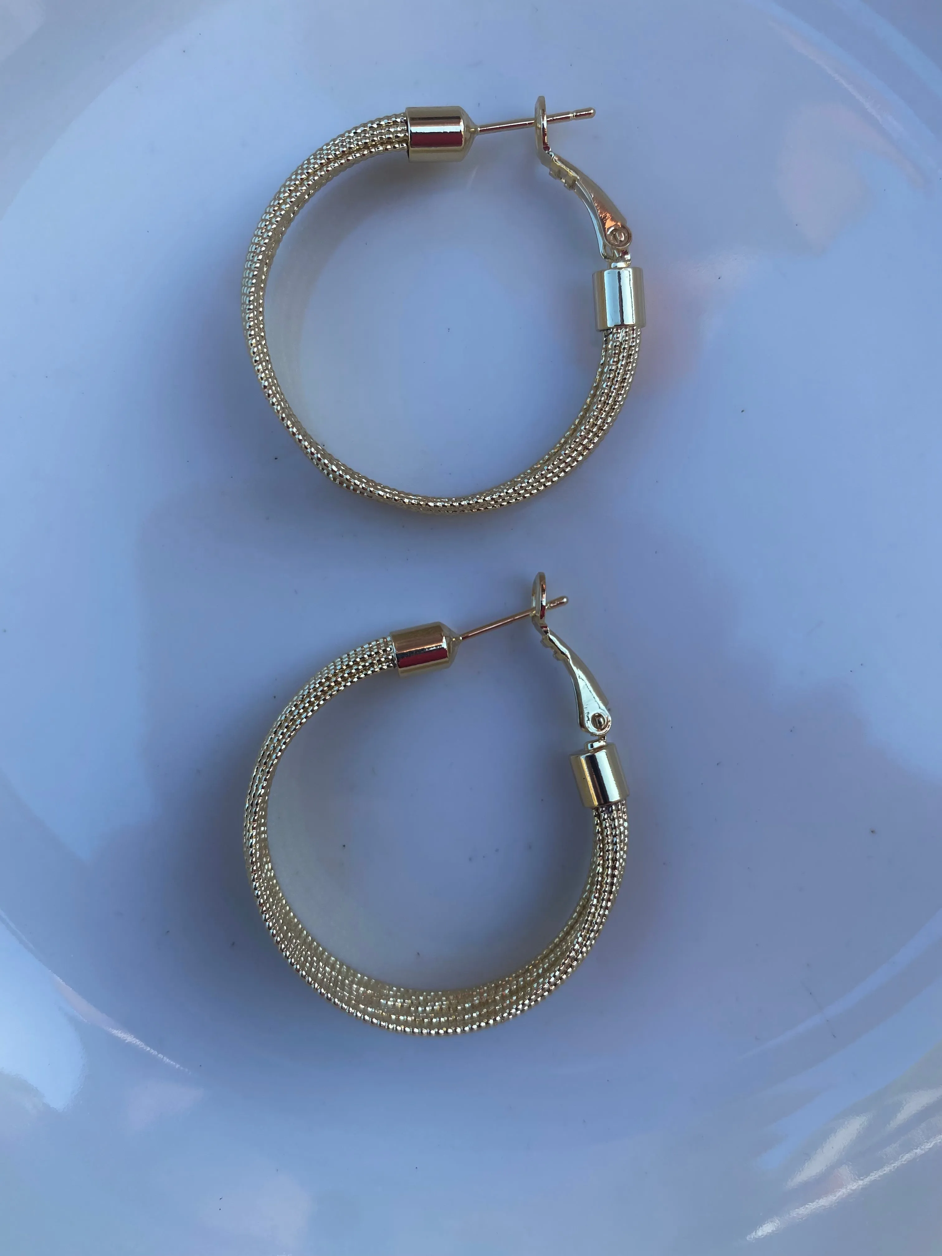 Multi-Strand Wire Hoop Earrings (Gold and Silver)