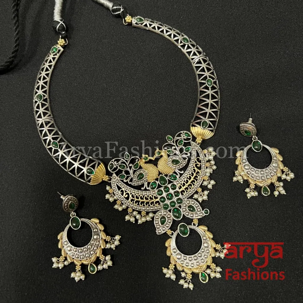 Multicolor Dual Tone Tribal Hasli Necklace