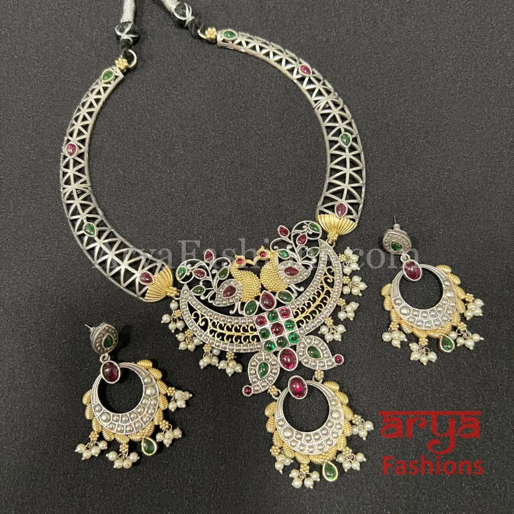 Multicolor Dual Tone Tribal Hasli Necklace