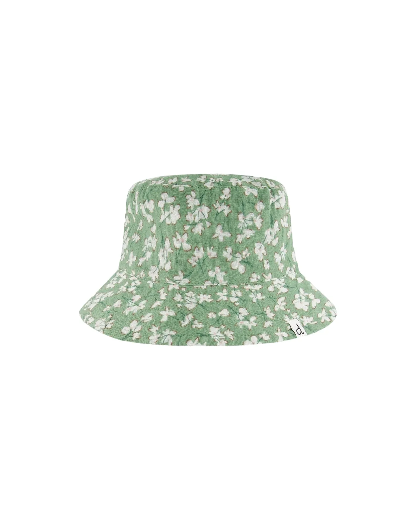 Muslin Bucket Hat Green Jasmine Flower Print