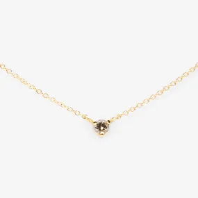 N6701BR | 3mm Brown Diamond Birthstone Necklace