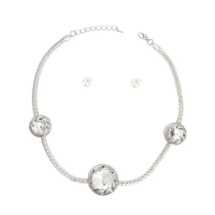 Necklace Crystal Double Cut Chain for Women