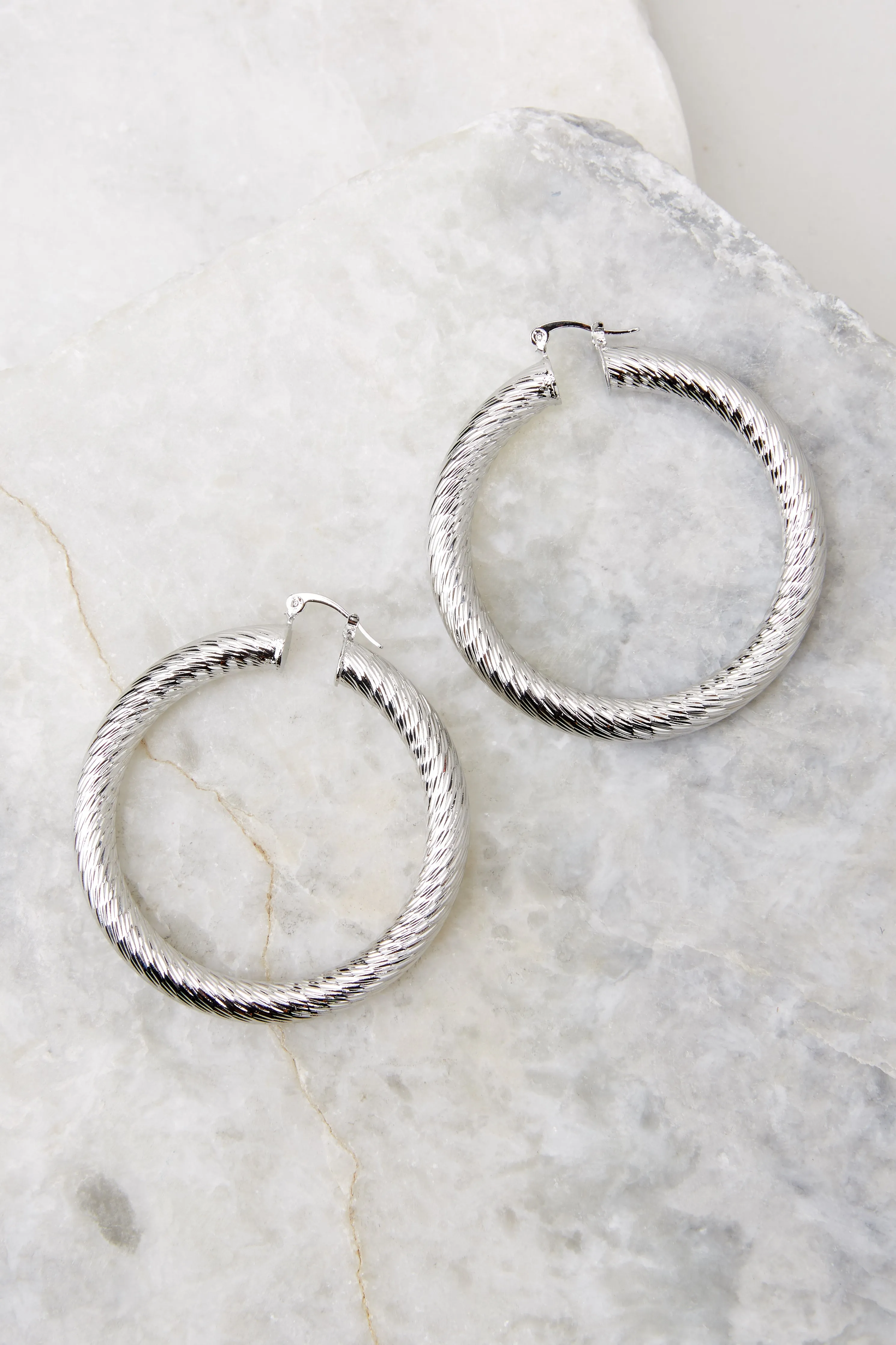 New Attraction Silver Hoop Earrings