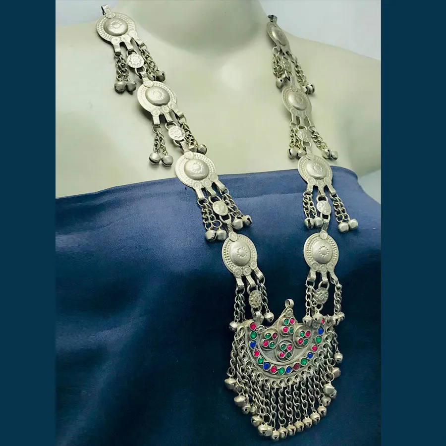 Nomadic Long Pendant Necklace With Bells