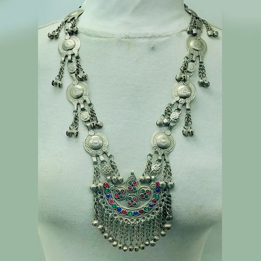 Nomadic Long Pendant Necklace With Bells