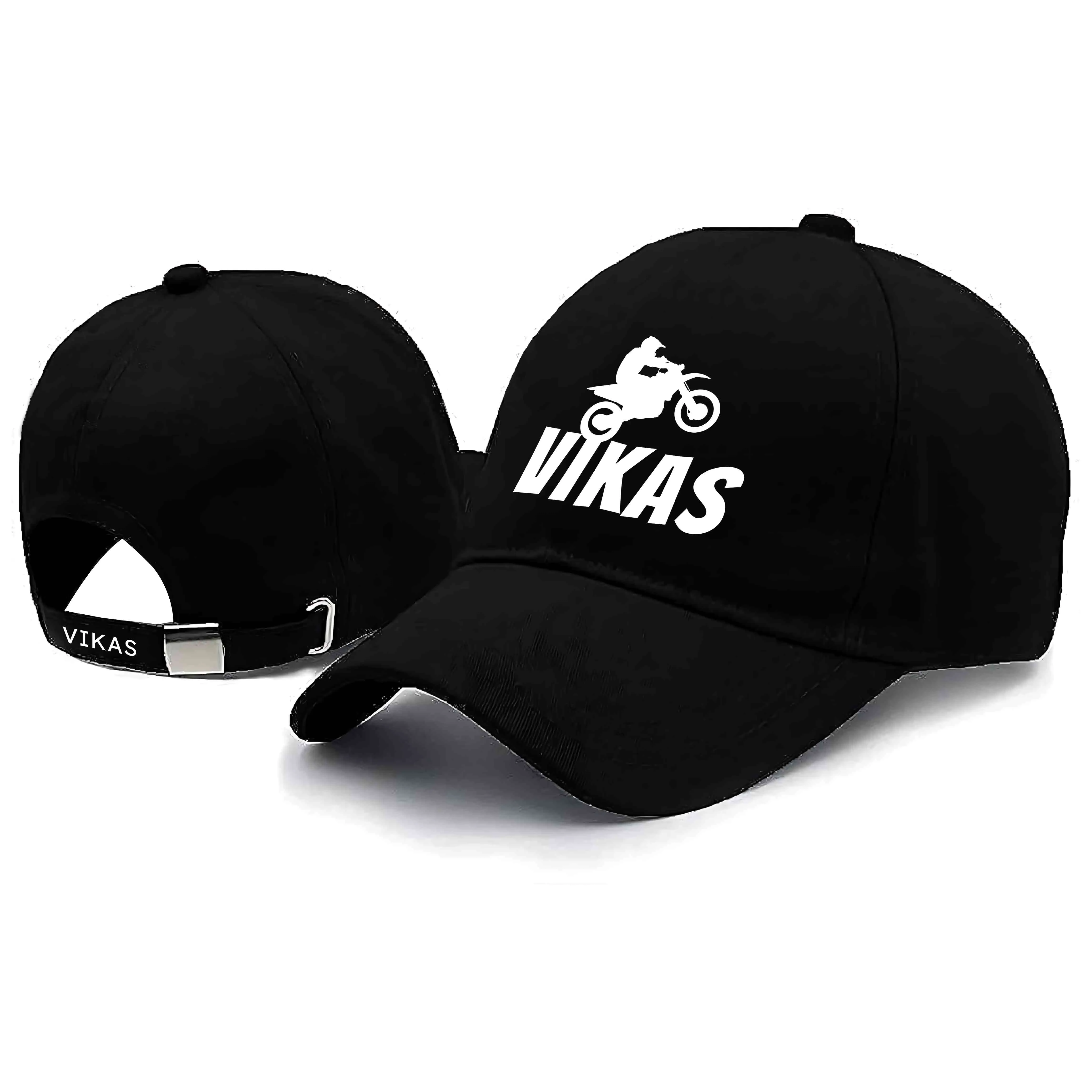 Nutcase Customized Name Cap - Black Cap with Name for Bikers