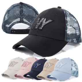 NY Letter Embroidery Mesh Baseball Adjustable Snapback Cap