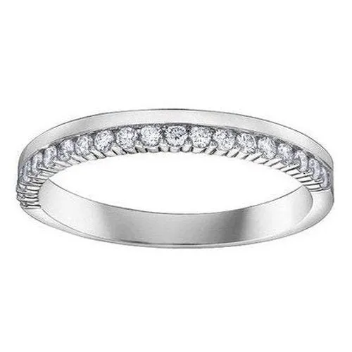 Off Set Brilliant Cut Wedding Band 25ct