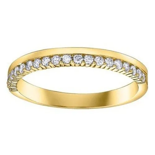 Off Set Brilliant Cut Wedding Band 25ct