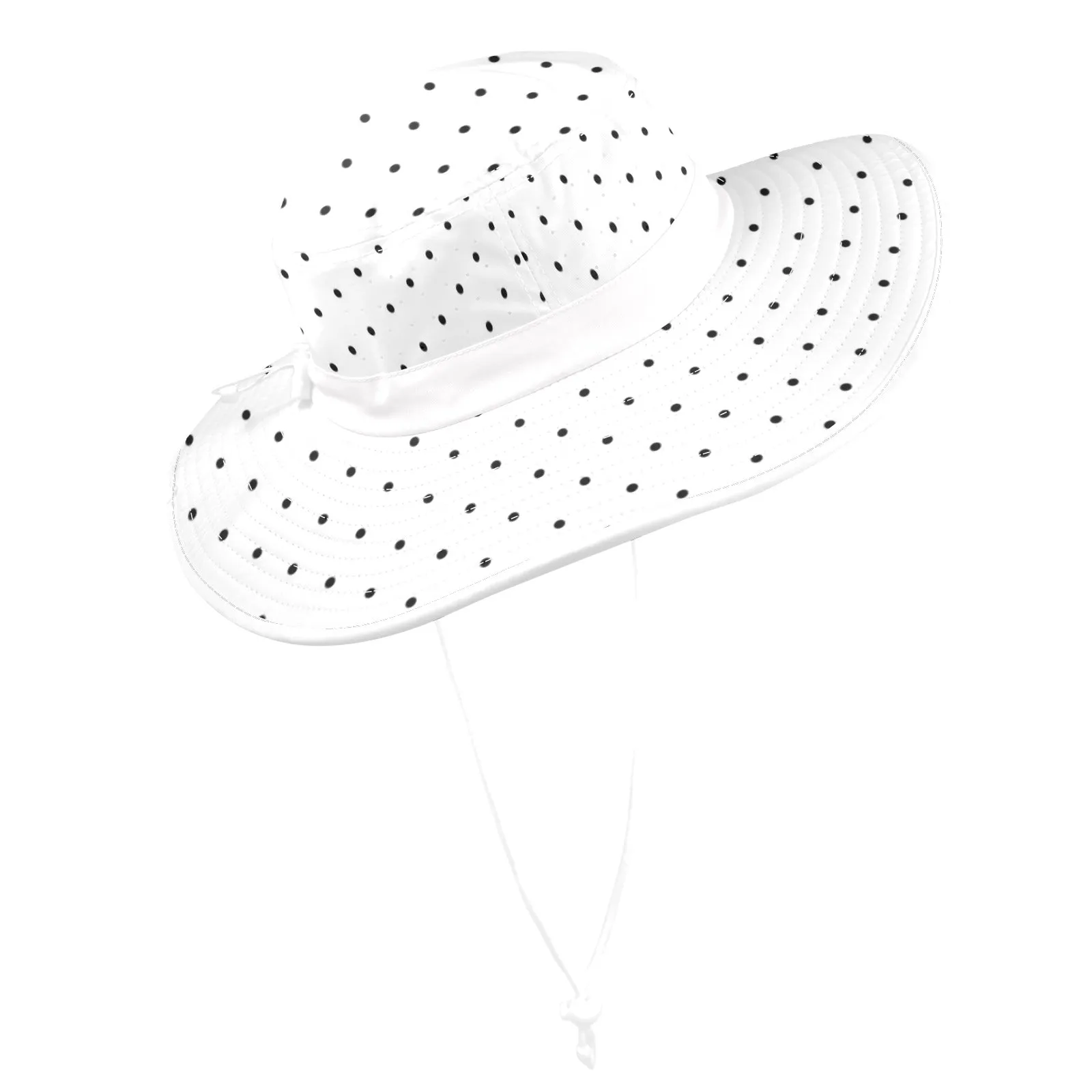 off white cheribum print Wide Brim Bucket Hat