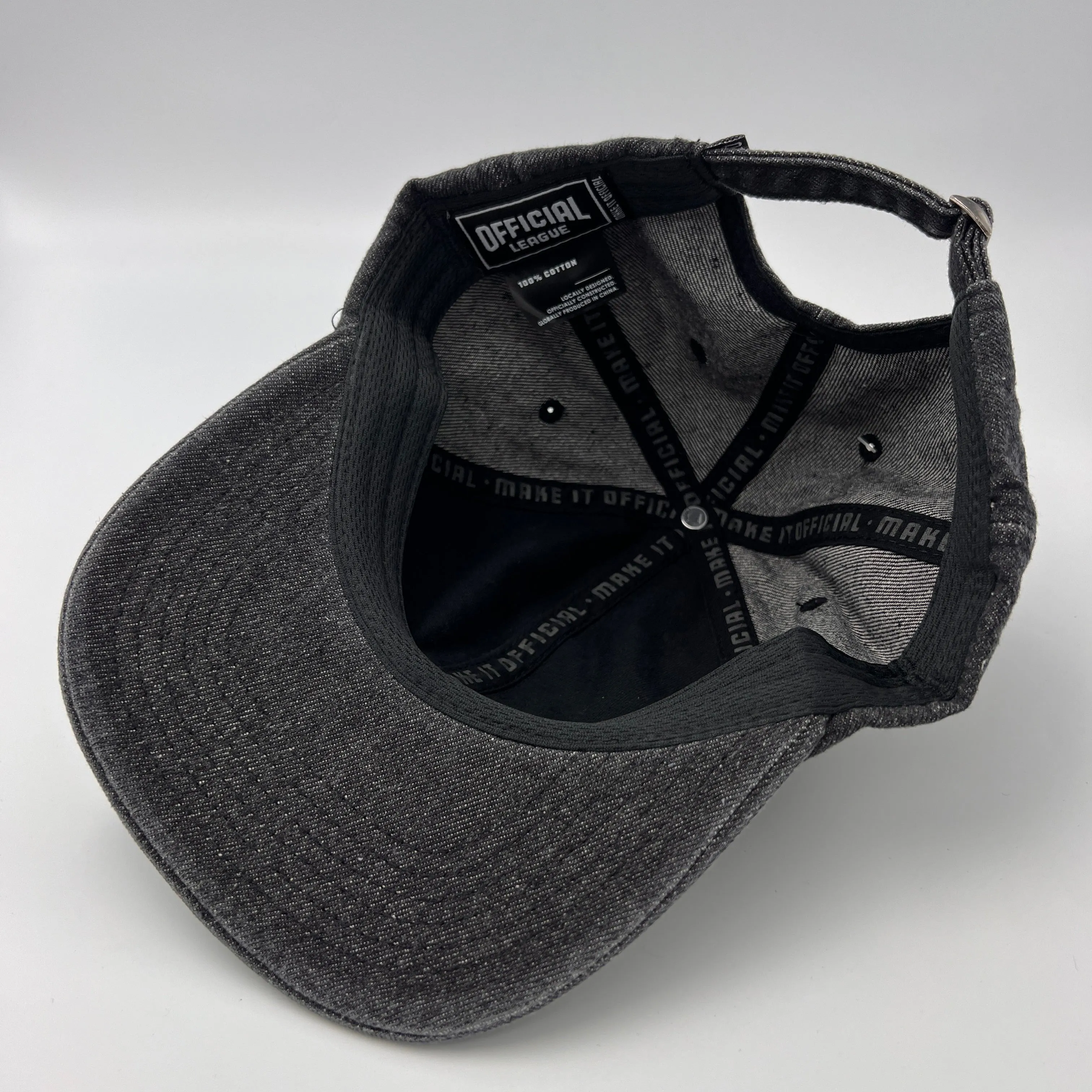 Official League x Portland Pickles Punk Black Denim Dad Hat