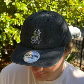 Official League x Portland Pickles Punk Black Denim Dad Hat