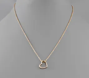 Open Heart Necklace - Gold