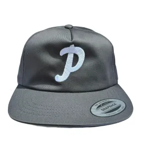 P Logo Snapback Shop Cap - Charcoal