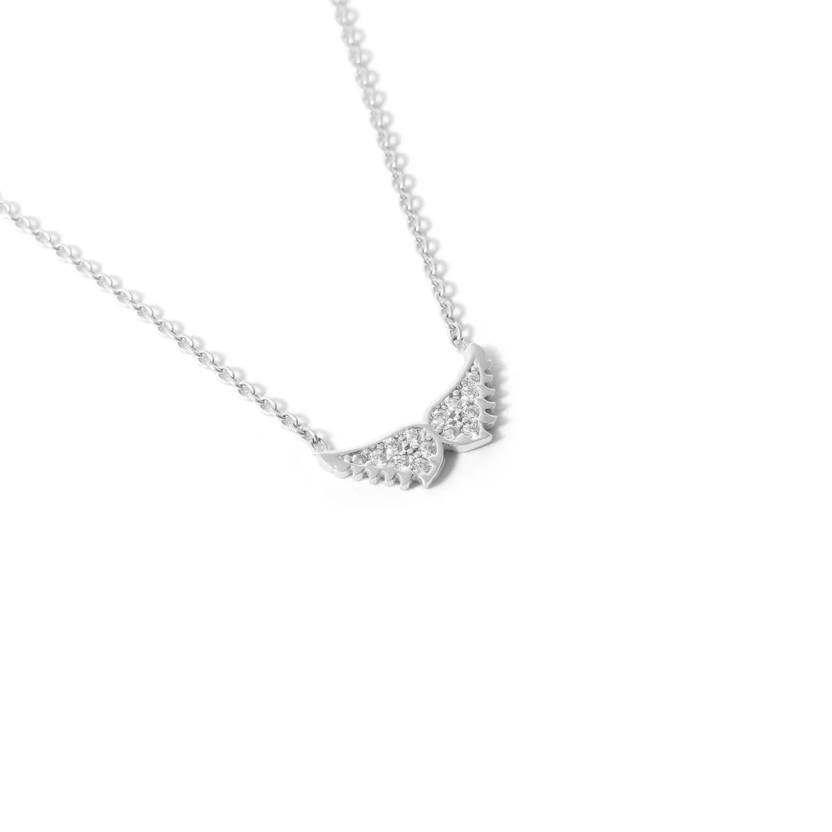 Pavé Diamond Angel Necklace