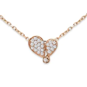 Pave Heart Mini Necklace